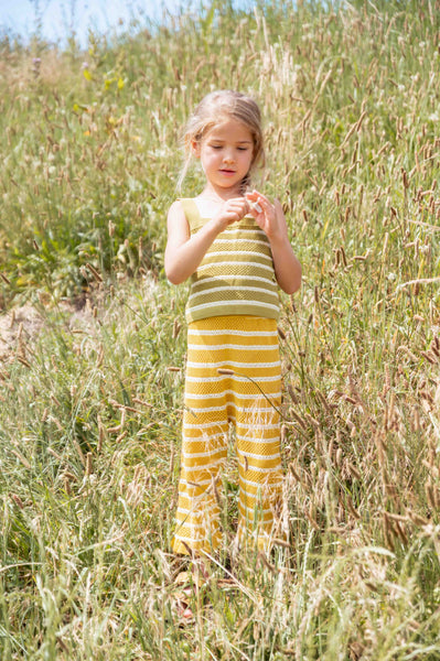 Textured Trousers Mustard