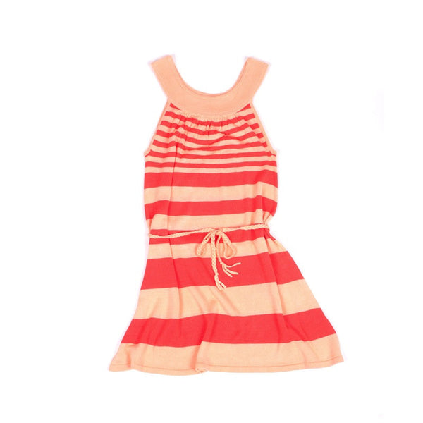 Flowing Tunic Dress Apricot/Coral