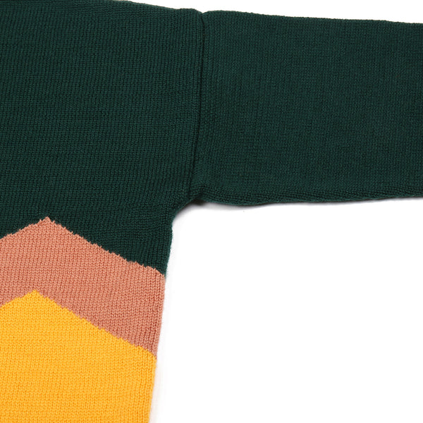 Wavy Jumper Forest Green / Yellow