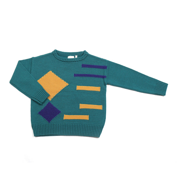 Graphic Jumper Teal