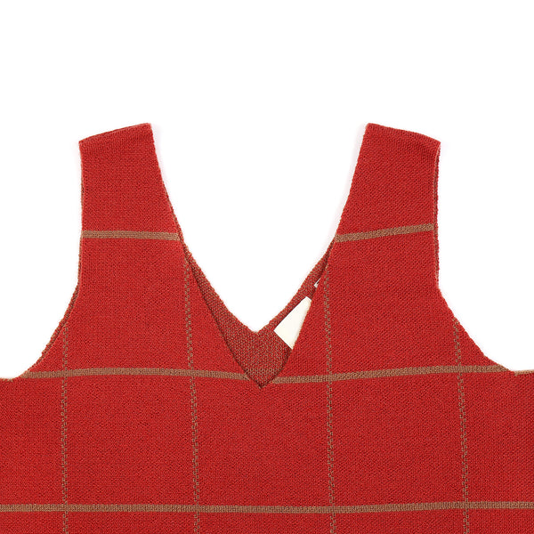 Grid Playsuit Maroon