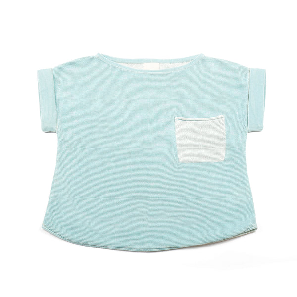 Casual pocket T Turquoise