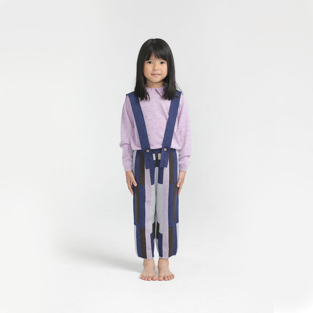 Patterned Dungarees Navy – Knit Planet