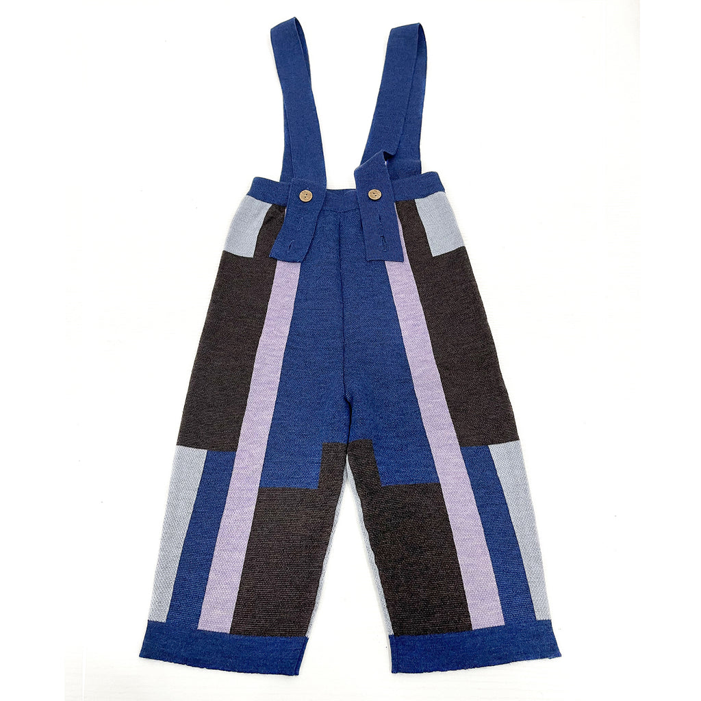 Patterned Dungarees Navy – Knit Planet