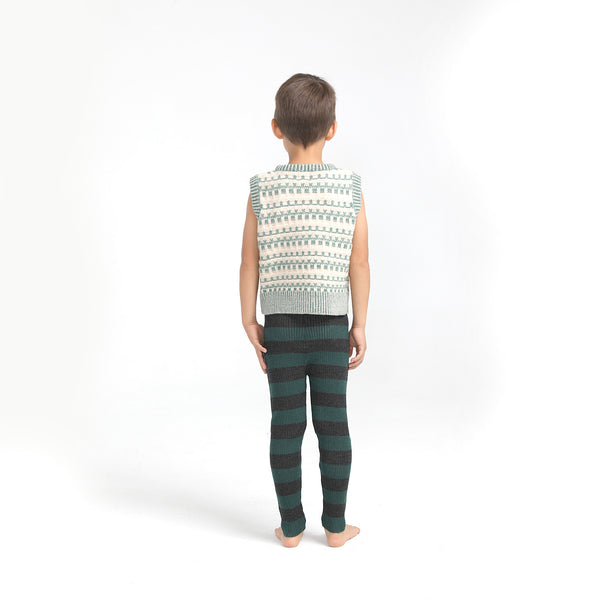 Fairisle Vest Green