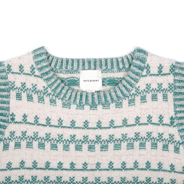 Fairisle Vest Green