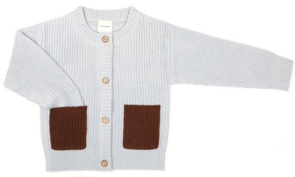 Ribbed Cardigan Baby Blue