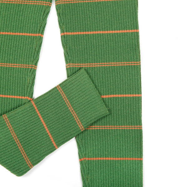 Basic Legging Green/Apricot stripe