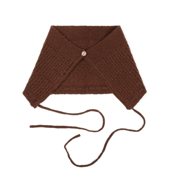 Checked Pattern Bonnet/ Collar Brown