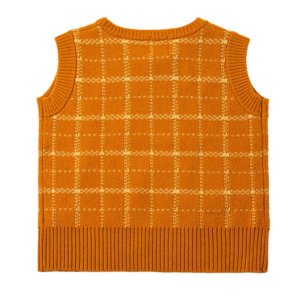 Checkered Vest Pumpkin